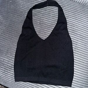 Black Halter Neck Top